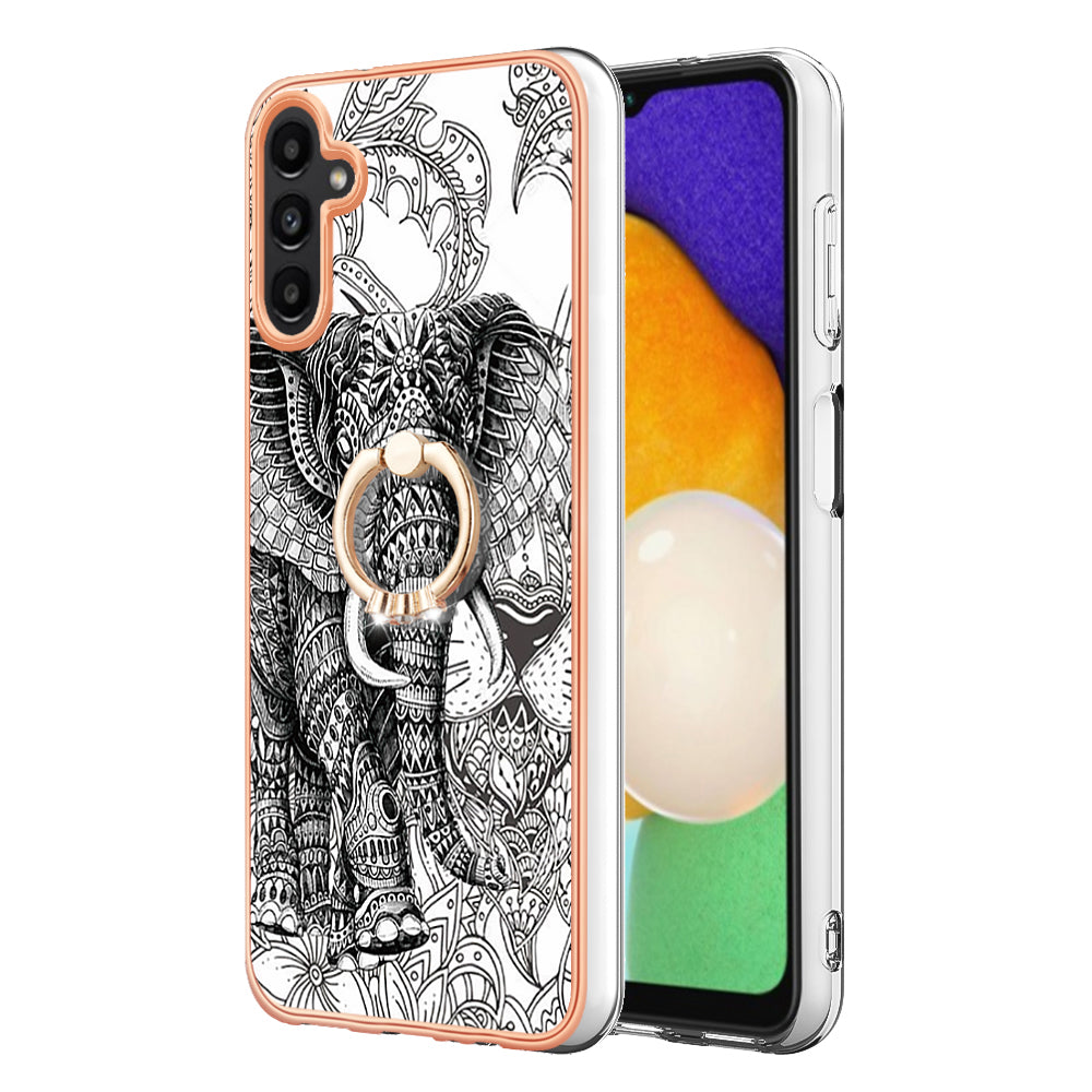 YB IMD Series-20 Style D for Samsung Galaxy A55 5G Case Kickstand 2.0mm TPU Phone Cover - Totem Elephant YB IMD Series-20 Style D for Samsung Galaxy A55 5G Case Kickstand 2.0mm TPU Phone Cover - Totem Elephant